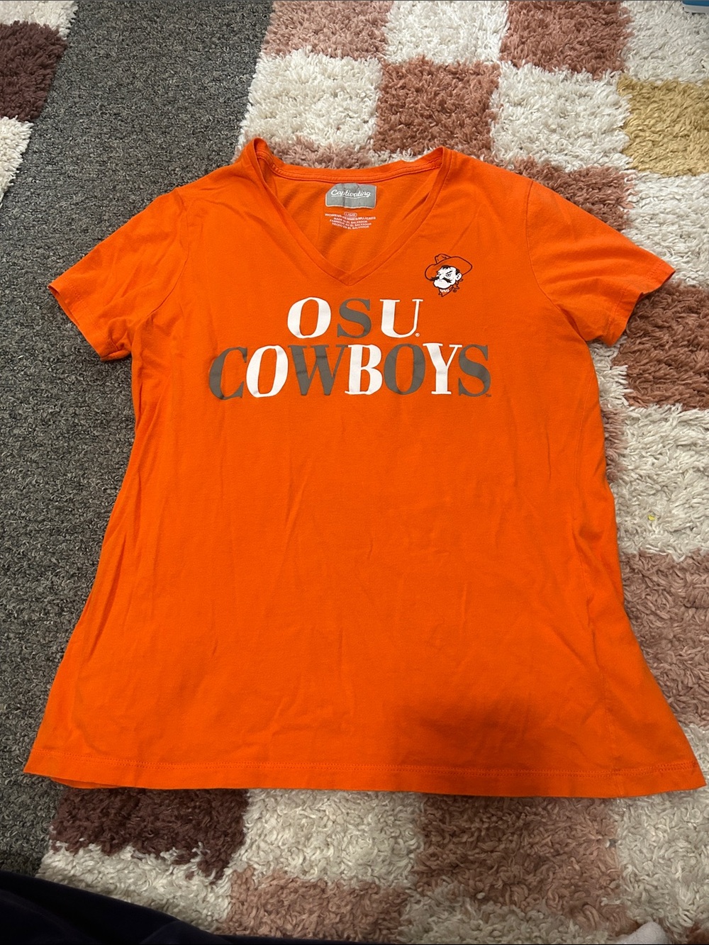 OSU Oklahoma State Cowboys Women's T-Shirt Size Large Short Sleeve